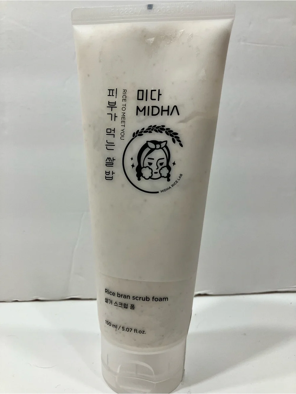 MIDHA Rice Bran Scrub Foam 5.07fl.oz/150ml Made in Korea